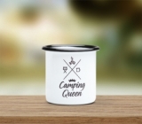 Emaille Becher Camping Queen